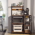 thumbnail image 1 of Estante para Cocina,Estantes Organizadores Alacena,Estantes Organizadores Cocina Gabinete de Cocina de 4 Niveles,Multiusos Almacenamiento,para Sala, Oficina, Marrón, 1 of 7