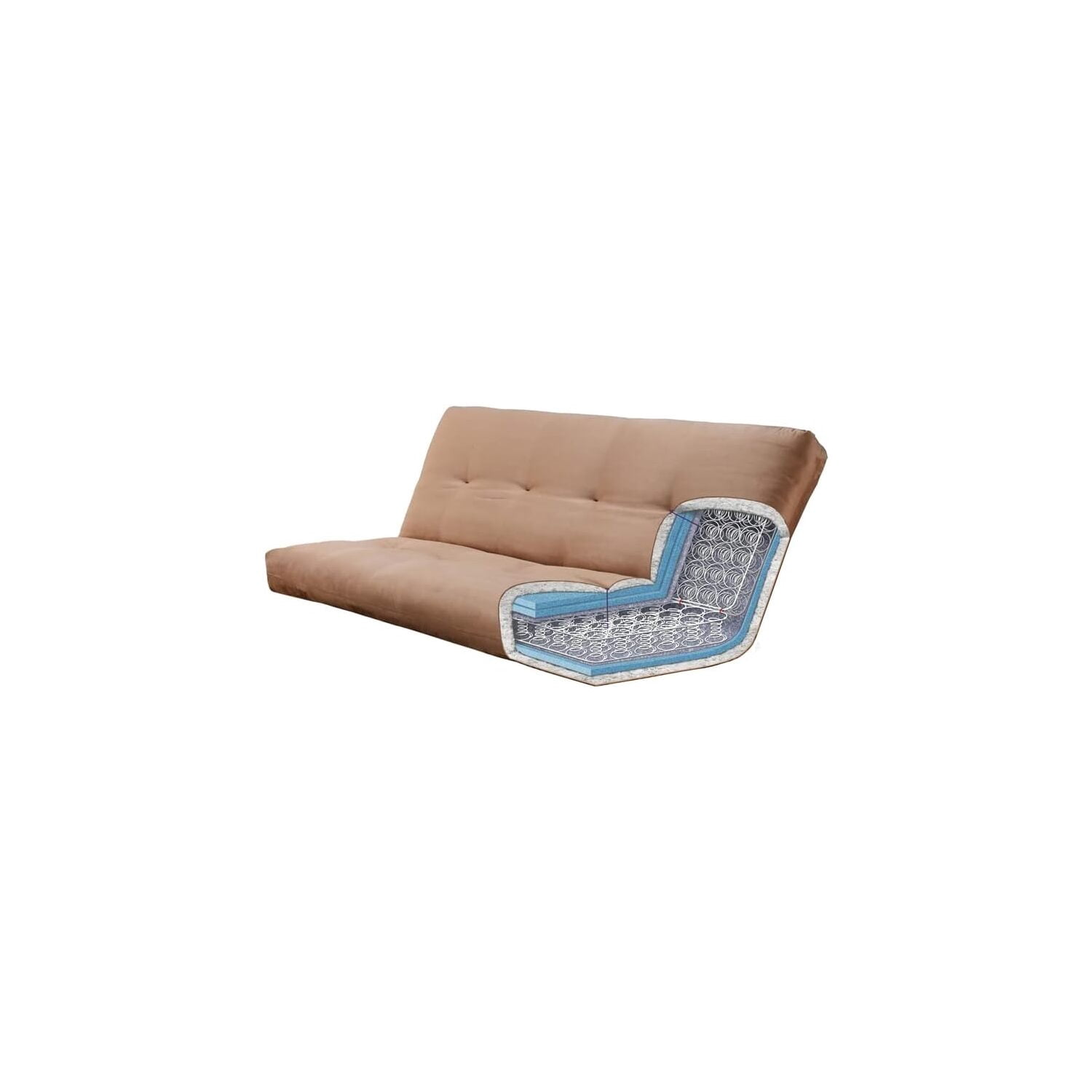 Kodiak Furniture Lexington Storage Futon in Weathered Gray w/ Rain Mattress