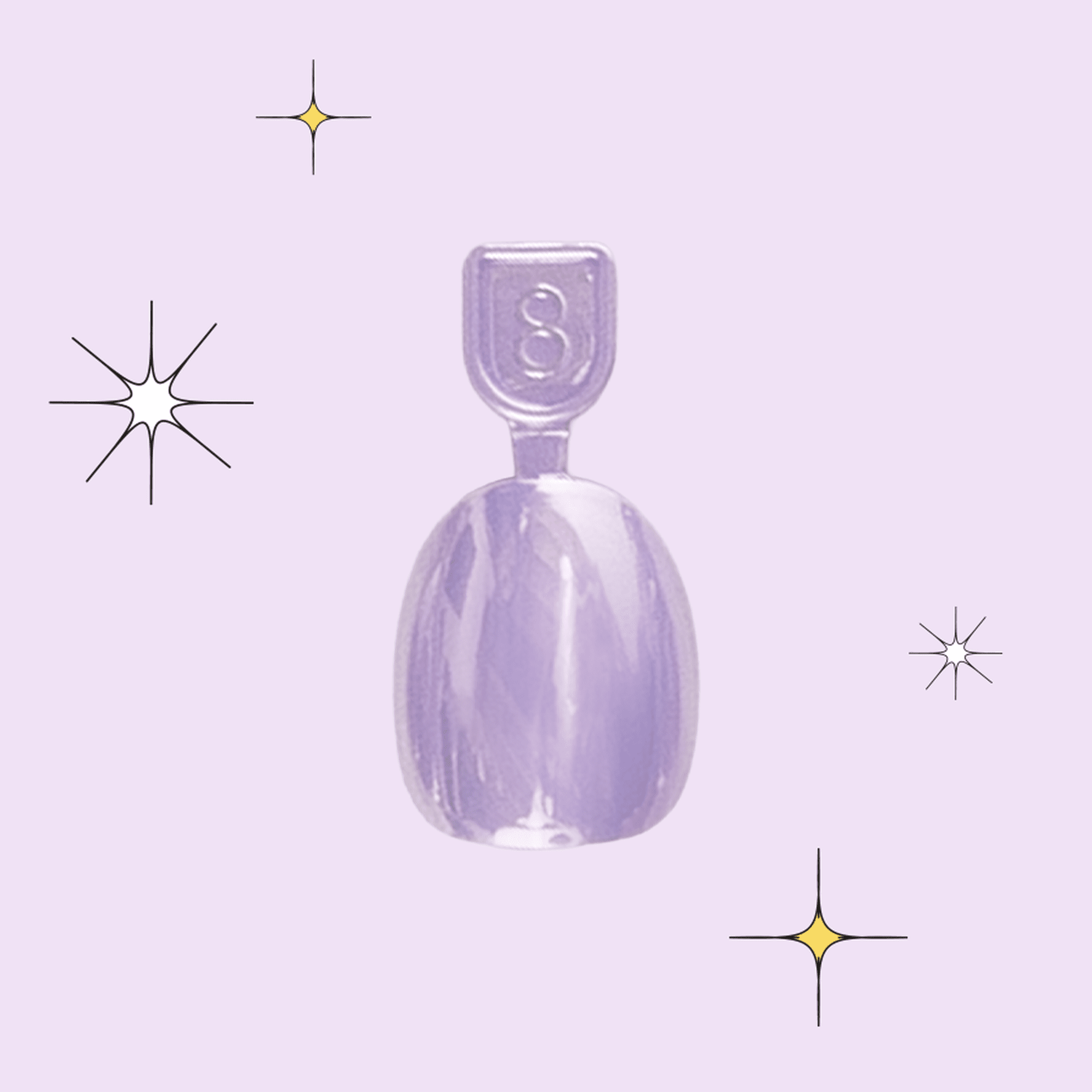 Olive & June Pressies XS/S Round La La Lavender Chrome