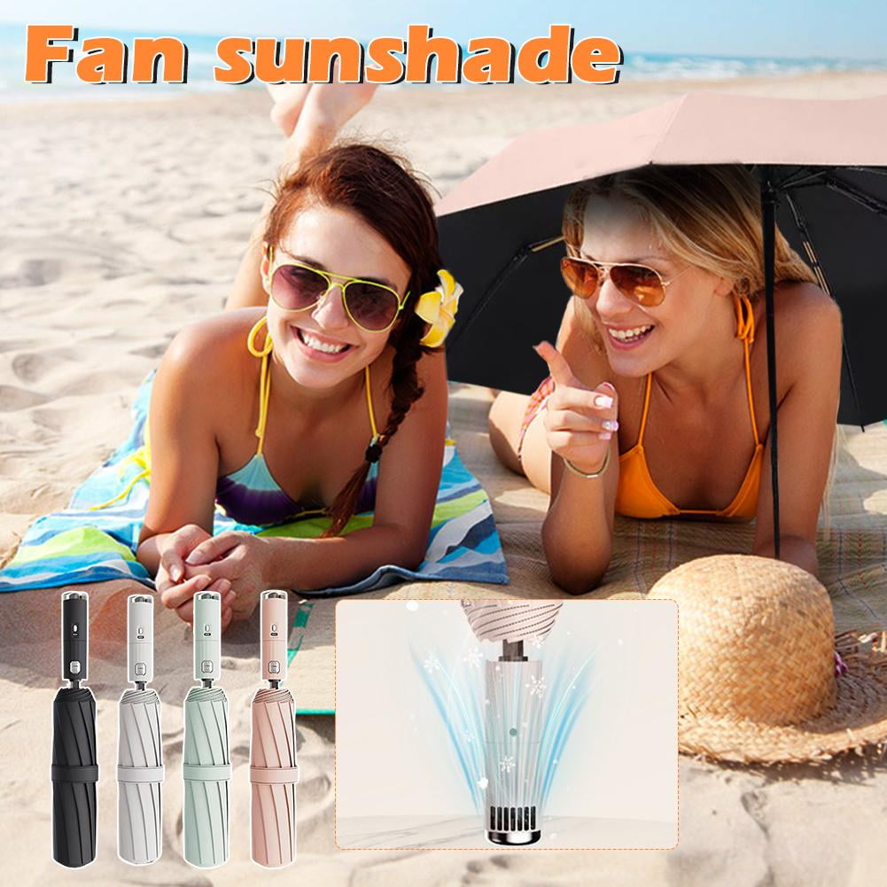 Clearance! 3 in 1 Umbrella with Fan and Mister,Portable Misting Fan Umbrella With UV Protection,Sun S with Protection Umbrella Fan,Mist W3W9
