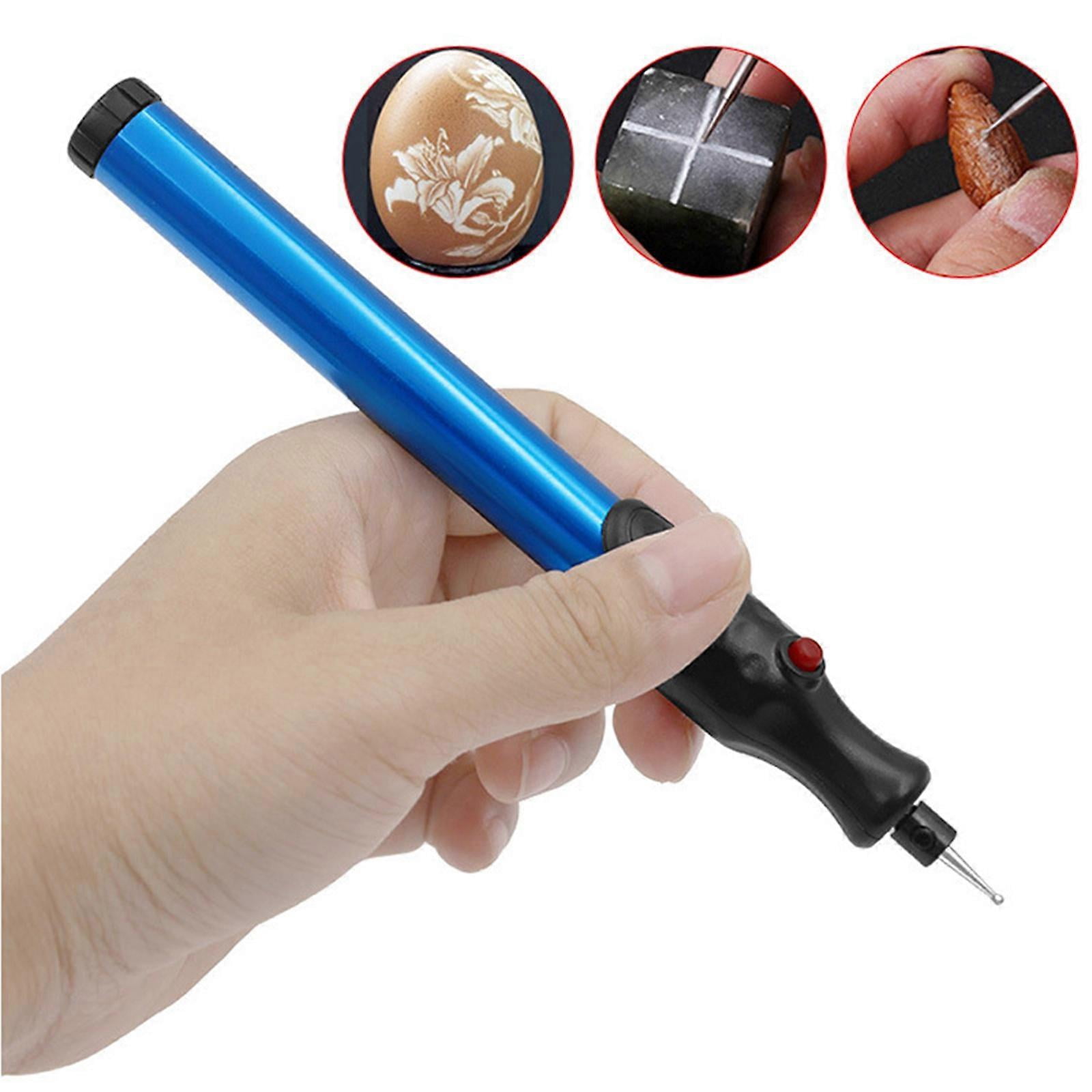 Portable Electric Engraving Pen Carving Tools With Diamond Tip For Jewelry Metal Glass Stone Plastic Wood Blue