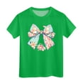 thumbnail image 4 of ZTKWD Girls Pleated T Shirts Kids Summer Short Sleeve Fashion Tops Tees 2-14 years Easter bow, 4 of 4
