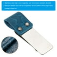 thumbnail image 4 of Uxcell Stainless Steel Pen Loop Notebook Clip Carved Leather Holder Sleeve, Blue 2 Pack, 4 of 5