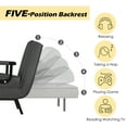 thumbnail image 5 of LAZZO Modern Upholstered Sofa Bed: Versatile 5-in-1 Multifunctional Folding Couch Futon with Adjustable Backrest, 5 of 7