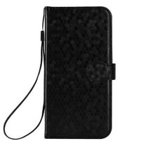 Dteck Wallet Case for iPhone 14 Max 6.7 Inch, Luxury Business PU Leather Flip Cover Magnetic Closure Card Slots Wrist Strap Holder Kickstand Anti-Scratch Shockproof Case for iPhone 14 Max,Black