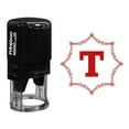 thumbnail image 1 of Printtoo Self Inking Rubber Stamp Octagon Celtic Swirl Frame Alphabet T Monogram Initial R-40 Office Stationary, 1 of 3