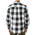 thumbnail image 3 of Men's Smith's Workwear Relaxed-Fit Buffalo Plaid Flannel Button-Down Shirt Color: New White Black Size: L, 3 of 5