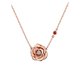 thumbnail image 1 of Collar con colgante de flor de piedra CZ chapado en oro rosa de 18 quilates oso de fresa regalo de JOYERÍA para mujeres 18', 1 of 4