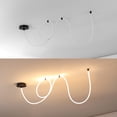 thumbnail image 5 of JONATHAN Y Serafina 62" Contemporary Minimalist 360 Adjustable Silicone Neon Rope Dimmable Linear Integrated LED Flush Mount, Black, JYL7142B, 5 of 9