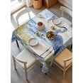 thumbnail image 6 of Coastal Birds Table Cloth, Blue Sky Heron Seabird Tropical Beach Waterproof Tablecloth for Square Tables, Reusable Washable Fabric Table Cover for Restaurant Kitchen Dining Tables 54"x54", 6 of 6