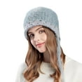 thumbnail image 6 of Diufon Women's Plush Warm Hat Winter Windproof Knitted Wool Hats for Ladies Fleece Lined Outdoor Ski Cap, 6 of 7