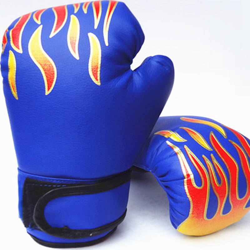 Children Kids Fire Boxing Gloves Sparring Punching Fight Training Suit Age 7-12 