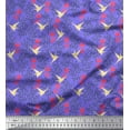 thumbnail image 1 of Soimoi Poly Georgette Fabric Berries,Floral & Swallow Bird Print Sewing Fabric Yard 42 Inch Wide, 1 of 3