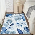 thumbnail image 2 of 1PC Blue and White Floral and Leafy Area Carpet Local Carpet, Lightweight Washable Easy-to-Manage Carpet Mat Festival Gift, Suitable for Living Room, Bedroom, Dining Room, Bathroom, Hallway, Room Acc, 2 of 8