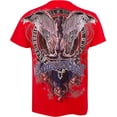 thumbnail image 2 of Sakkas Flying Eagle Metallic Silver Embossed Cotton Mens Fashion T-Shirt - Red - XL, 2 of 2