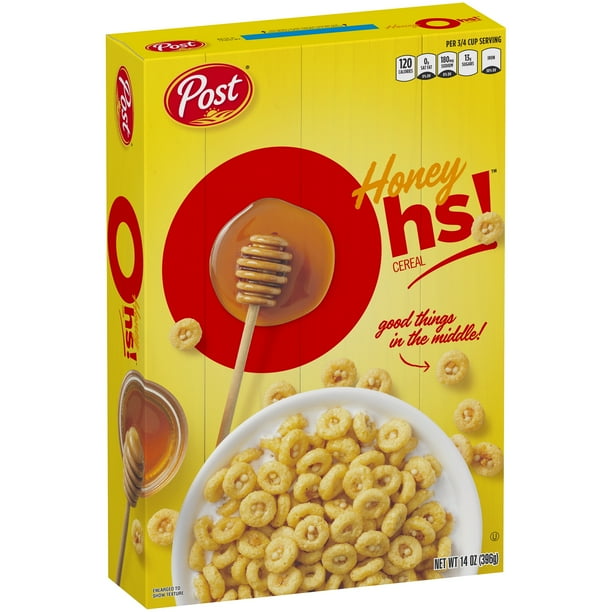 Post Honey Oh!s® cereal, Filled Ohs Breakfast Cereal, 14 Ounce 1