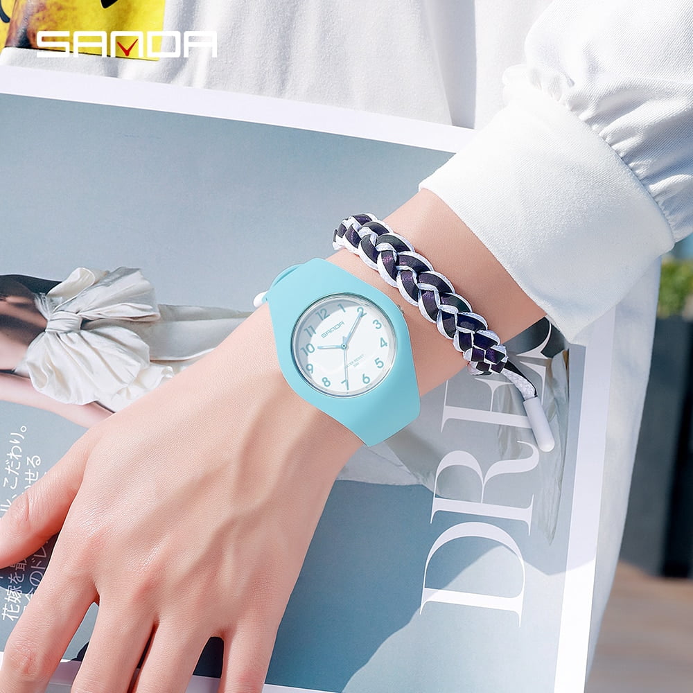 SANDA New Fashion Trend Women's Watches Sports Waterproof Wristwatch for Woman Watch Casual Clocks relogio feminino 6056