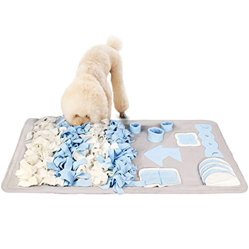 Stellaire Chern Snuffle Mat for Small Large Dogs Nosework Feeding Mat  (23.6 x 39.4) Easy to Fill and Machine Washable Training Mats Pet  Activity/Toy/Play Mat, Great for Stress Release - M 