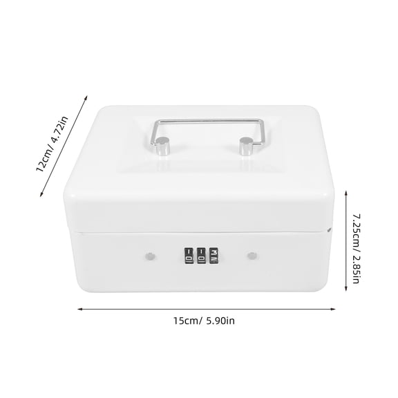 UPGRATOR 1Pcs Money Organizer Iron Safe Box with Combination Lock for Home Use 6.29X4.72X2.85in