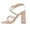 Beige, variant on Pink Strappy Dress Sandals for Women Bridal Wedding 2026 Summer Fashion Leather Square Toe Chunky Block High Heels