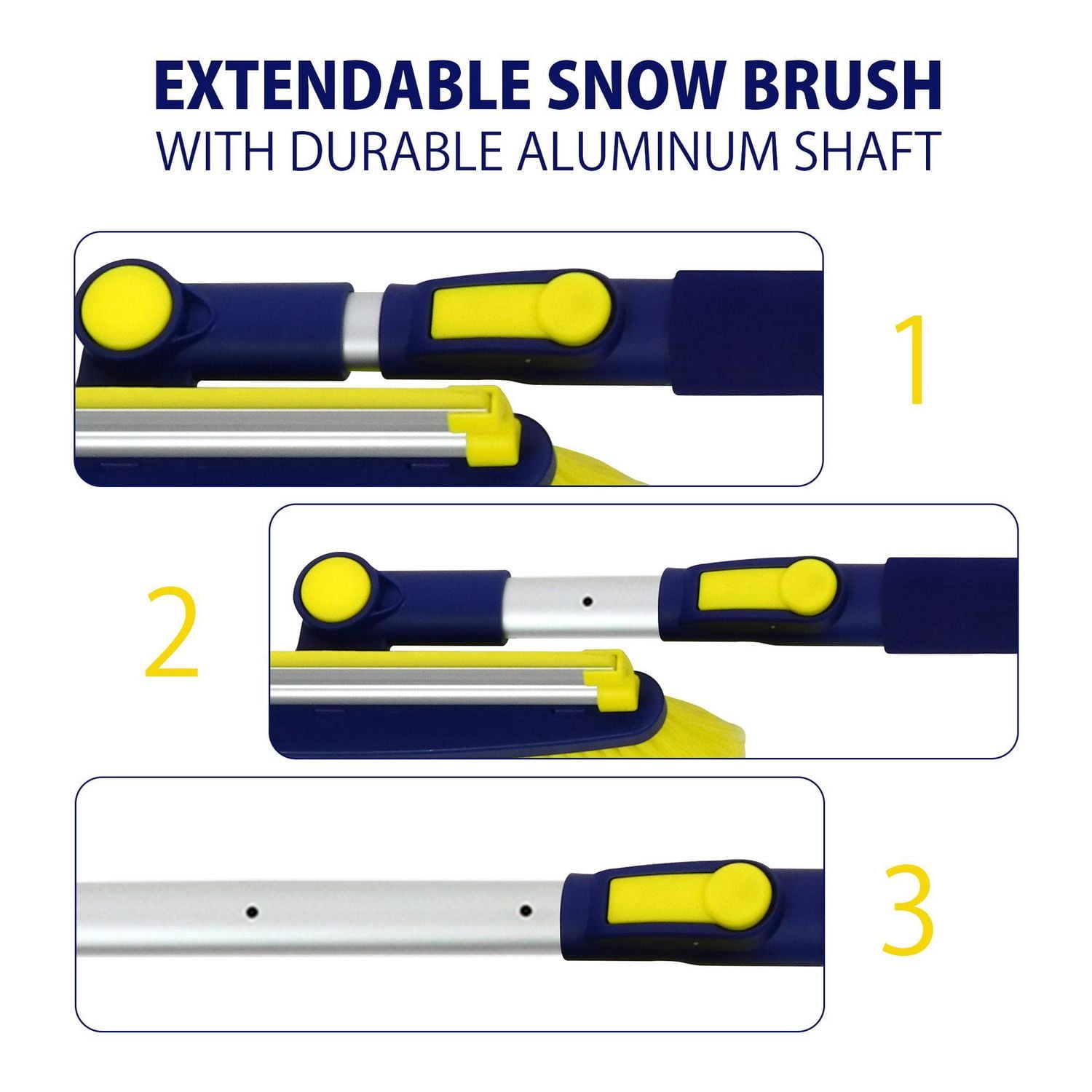 Michelin 63" Heavy Duty Snow Brush with Ice Scraper, Extra Long for Efficient Snow Removal