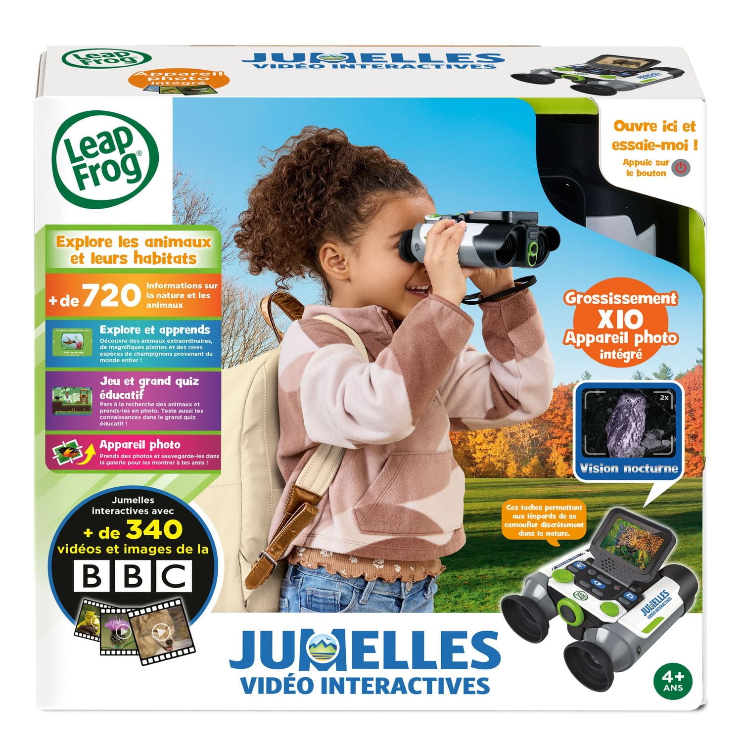 LeapFrog® Magic Adventures® Binoculars with Screen, Camera & Educational Videos - French Version, 4+ Years
