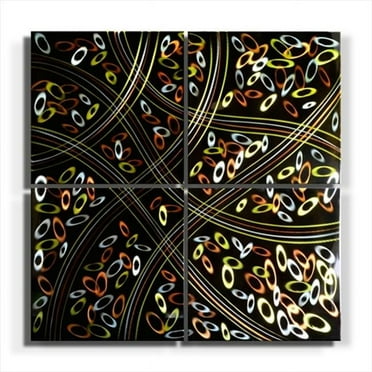 Stream Of Life 4-Paneled Handmade Metal Wall Art