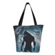 thumbnail image 1 of Fotbe Moon Wolf Warrior Bolsa de Playa con Estampado, Bolsa de Hombro, Bolsa de Mano Espaciosa, Bolsa de Viaje Ligera, Bolsa de Compras Versátil, 1 of 6