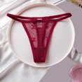 thumbnail image 2 of Aayomet sous-Vêtements en Coton pour Femmes Dentelle Pur Coton Entrejambe (Rouge, P), 2 of 3