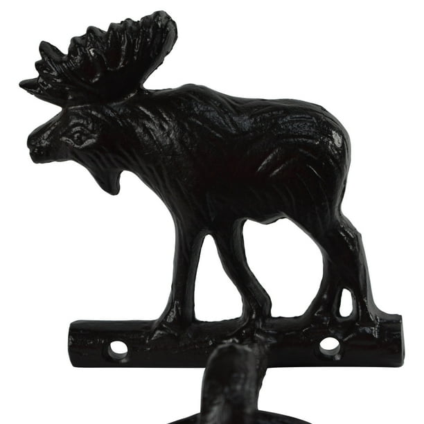 Metal Wall Mount Bull Moose Rustic Towel Ring Holder Metal Wall Mount Bull Moose Rustic Towel Ring Holder