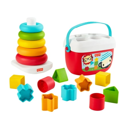 Fisher-Price Baby’s First Blocks & Rock-a-Stack, Plant-Based