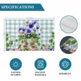 thumbnail image 6 of Spring Easter Placemats Set of 4, Purple Floral Summer Botanical Teal Plaid Placemats for Dining Table, Place Mats for Kitchen Tabletop, Waterproof Wipeable Dining Table Mats Set, 6 of 9