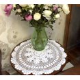 thumbnail image 3 of Laivigo New Handmade Crochet Cotton Lace Round Table Cloth Doilies Doily,22 inch,White, 3 of 10