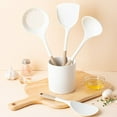 thumbnail image 6 of Functional Silicone Kitchen Utensils Set for Safe and Efficient Cooking White and brown C, 6 of 9