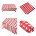 thumbnail image 4 of 5 Pack 63x 63" Disposable Tablecloths Plastic Table Cover Rectangular Table Cloths for Parties,Christmas,Graduation,BBQ, 4 of 6