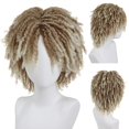 thumbnail image 1 of Peluca con rastas GNIMEGIL Ombre, rubia y rizada para hombre, Halloween, 1 of 6