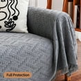 thumbnail image 2 of Sectional Couch Covers, 2 Pieces Sectional Sofa Cover, L Shaped Couch Covers, Couch Cover for Sectional Sofa (X-Large, 63" x 110" + 71" x 118, Dark Grey), 2 of 7