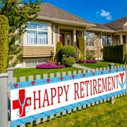 Happy Retirement Nurse Retirement Party Decoration Banner, Medical Staff Doctor Nurse Retirement Party Backdrop