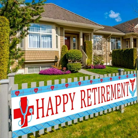 Happy Retirement Nurse Retirement Party Decoration Banner, Medical Staff Doctor Nurse Retirement Party Backdrop