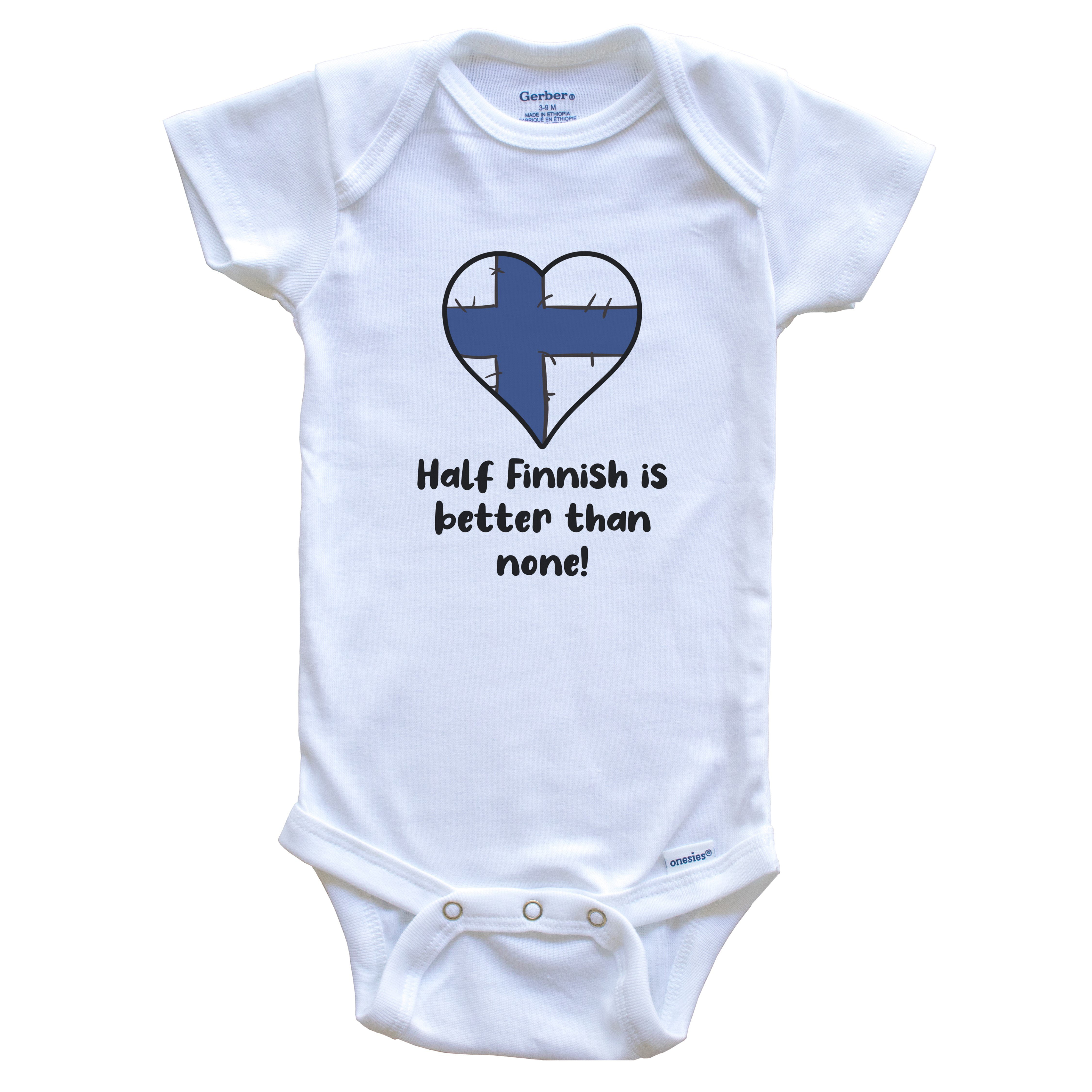 Finland Father I LOVE FINNISH DADDY Romper Dad Fun Themed Baby Grow 