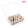 thumbnail image 4 of 60 Pcs Round Wooden Thumbtack Creative Decorative Drawing Push Pins Wood Head, 4 of 5