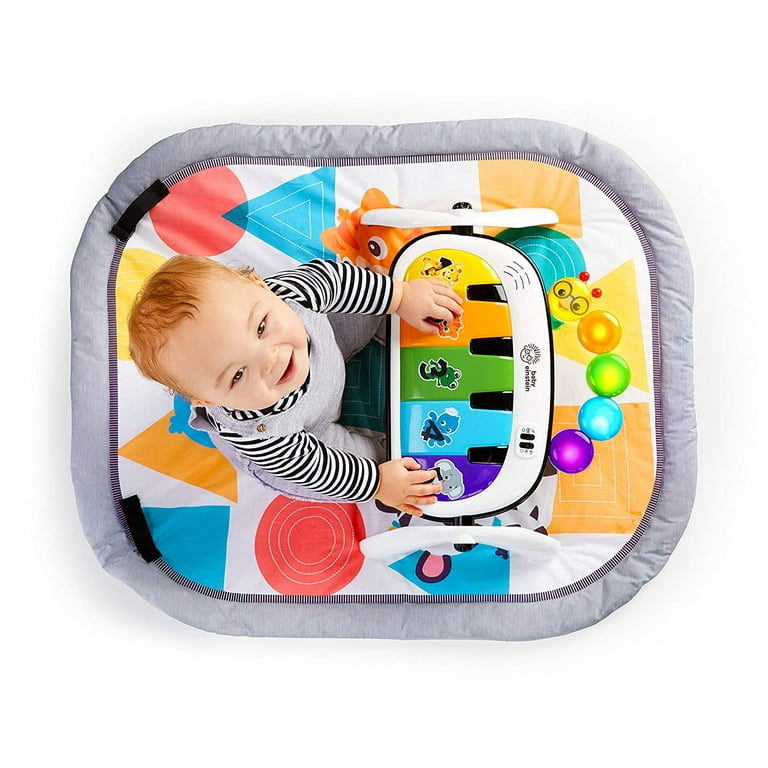 Baby Einstein 4-in-1 Mat Tummy Activity Music Kickin\' Play Gym Time and Language Tunes Piano and