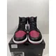 thumbnail image 3 of Ni - ke Air Jordan 1 Mid “Bred Toe” Mens Black/Noble Red Size 8.5 Basketball Shoes, 3 of 5