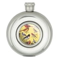 thumbnail image 1 of Birds Songbirds Cardinal Finch Robin Round Stainless Steel 5oz Hip Drink Flask, 1 of 3