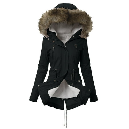 

ASEIDFNSA Scrub Sweater for Women Womens Leather Jacket Winter Thick Lined Overcoat Warm Coat Trench Hooded Outwear Jacket Women S Women S Coat