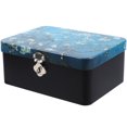 thumbnail image 1 of Caja de almacenamiento de hojalata retro con cerradura con llave, compartimento de organización personal de privacidad, estuche Xingkonghao, recuerdo de escritorio, 1 of 6