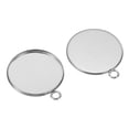 thumbnail image 4 of Uxcell Pendant Trays, 30 Pack 316 Stainless Steel 25mm Round Bezel Trays Pendant Base Cabochons Settings Trays, 4 of 6