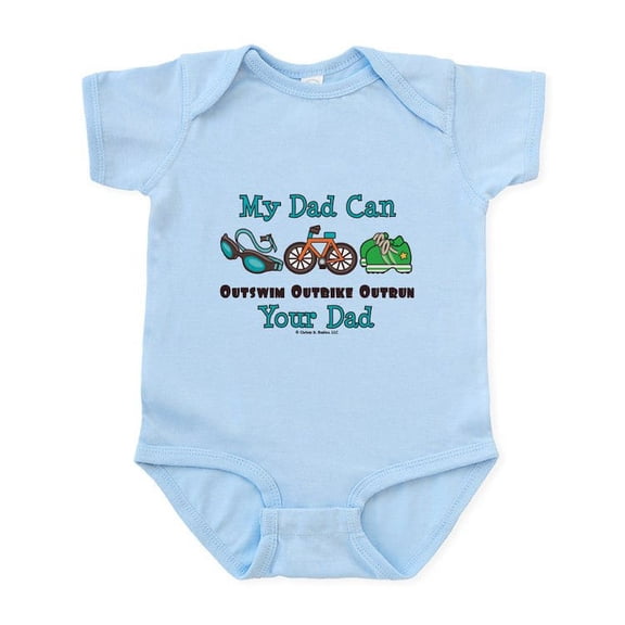 CafePress - Dad Triathlete Triathlon Infant Bodysuit - Baby Light Bodysuit, Size Newborn - 24 Months