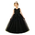 thumbnail image 4 of Weebloom Dresses For Toddler Girls Sleeveless Tutu Gown Fancy Wedding Party Pageant Birthday Dress Formal Gown Elegant Dresses Black 3-4 Years, 4 of 4