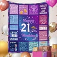 thumbnail image 3 of 21st Birthday Gifts for Her, Women 21st birthday gifts Blanket 60"x50", 21st Bday Gift Ideas, Happy 21 Year Old Birthday Gifts, Gifts for 21 Year Old Female Bestie Sister, 21st Birthday Decorations, 3 of 6